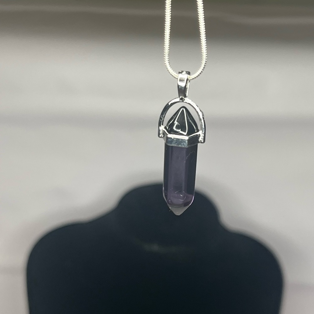 BOGO Purple Transparent Crystal Necklace